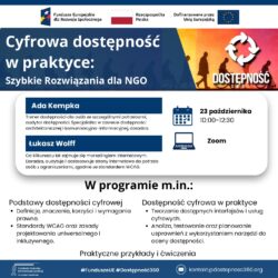 Cyfrowa dostępność w&nbsp;praktyce: Szybkie Rozwiązania dla NGO